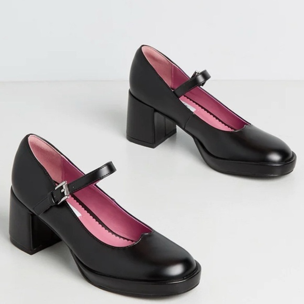 Lulu Hun x Collectif Classic Black Conversation Starters Mary Jane Heel - 8